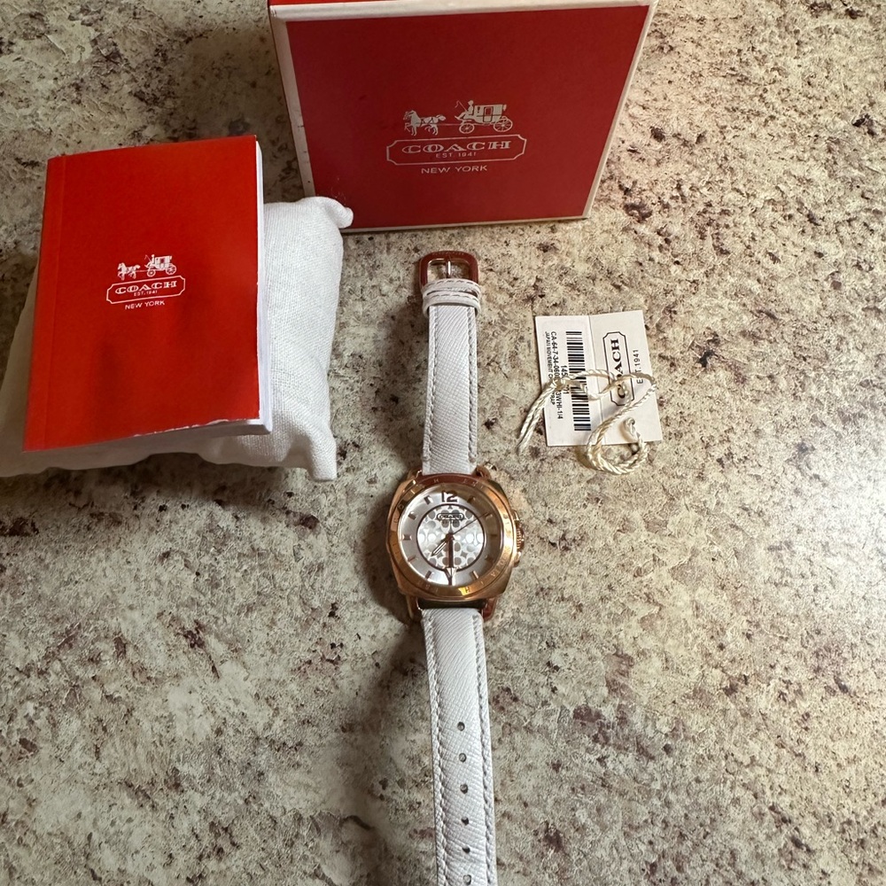 Coach rose gold watch